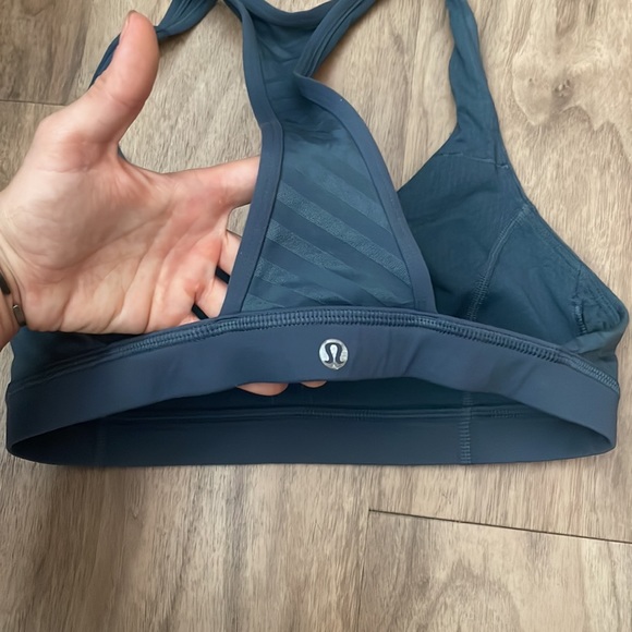 Lululemon Racerback Sport Bra Blue Gray 6 - Picture 4 of 5